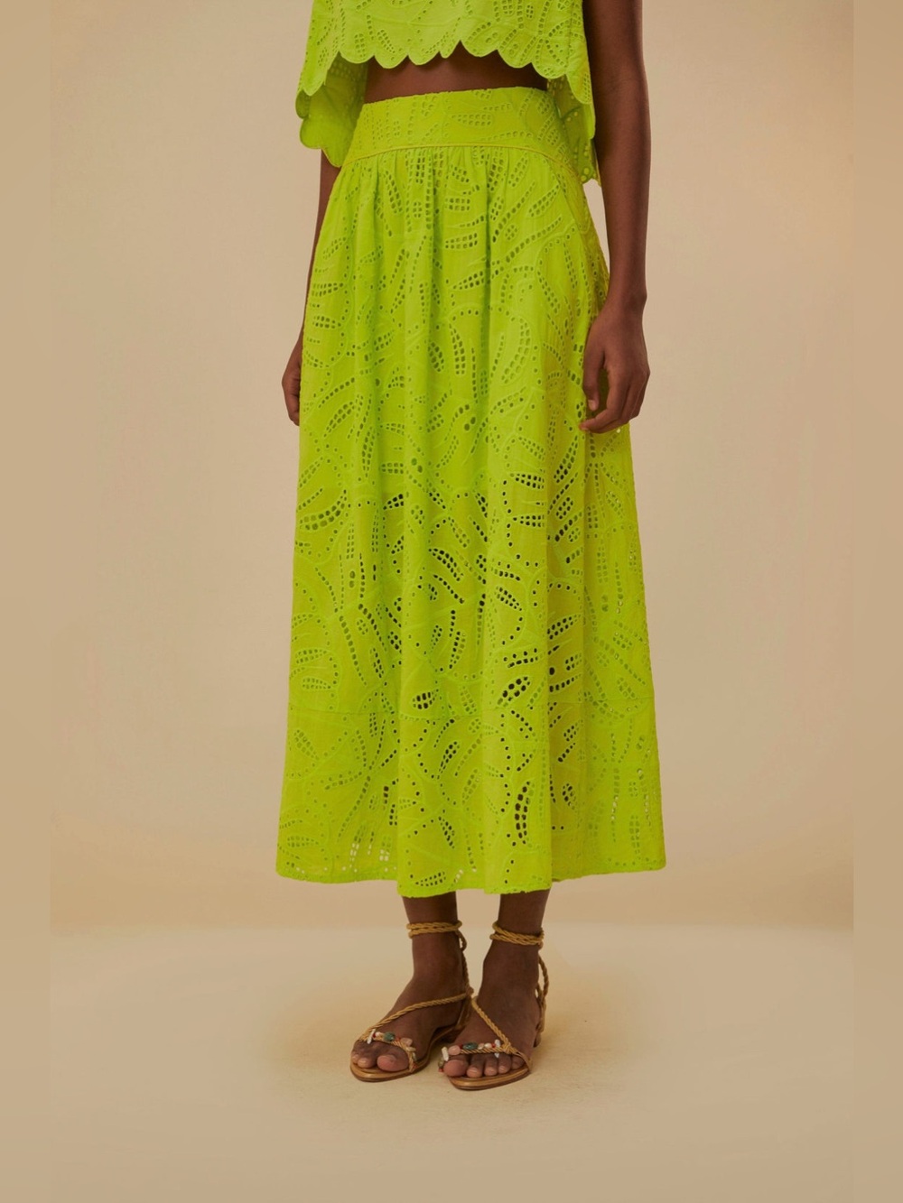 Farm Rio Green Monstera Eyelet Set - Picture 5 of 14